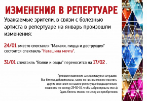 Изменения в репертуаре